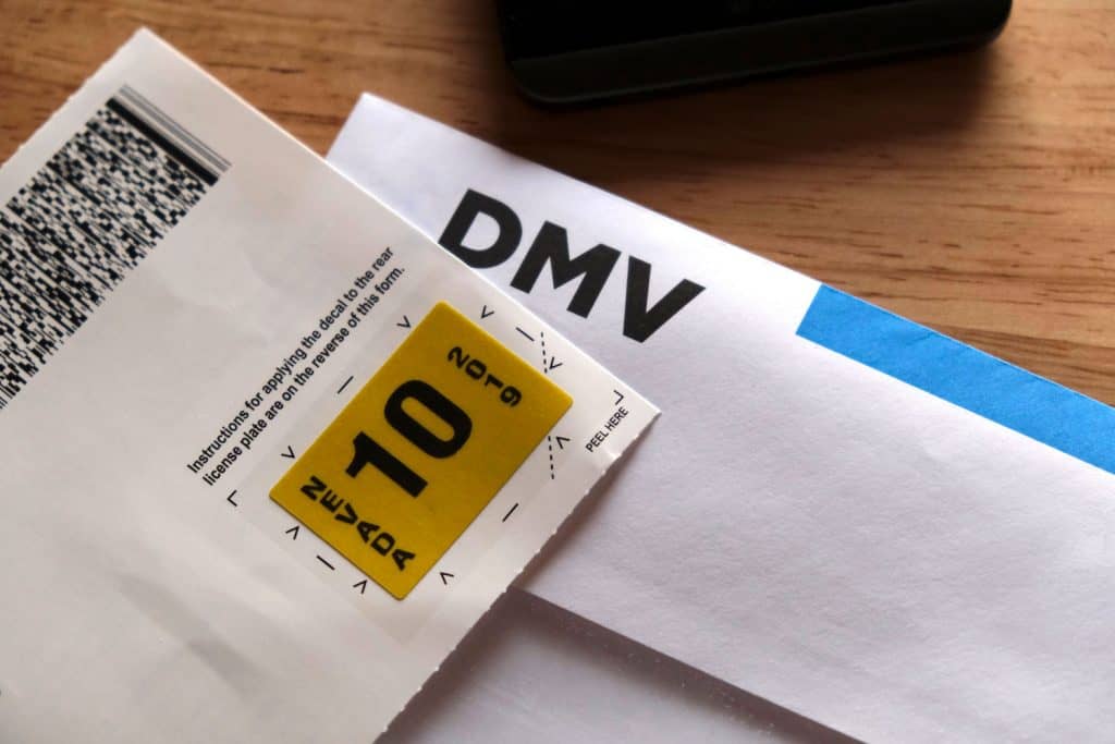 A letter from the DMV