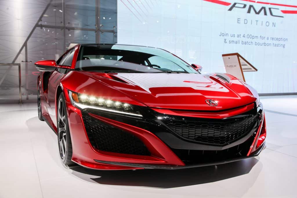 Acura NSX shown at the New York International Auto Show 2019, at the Jacob Javits Center