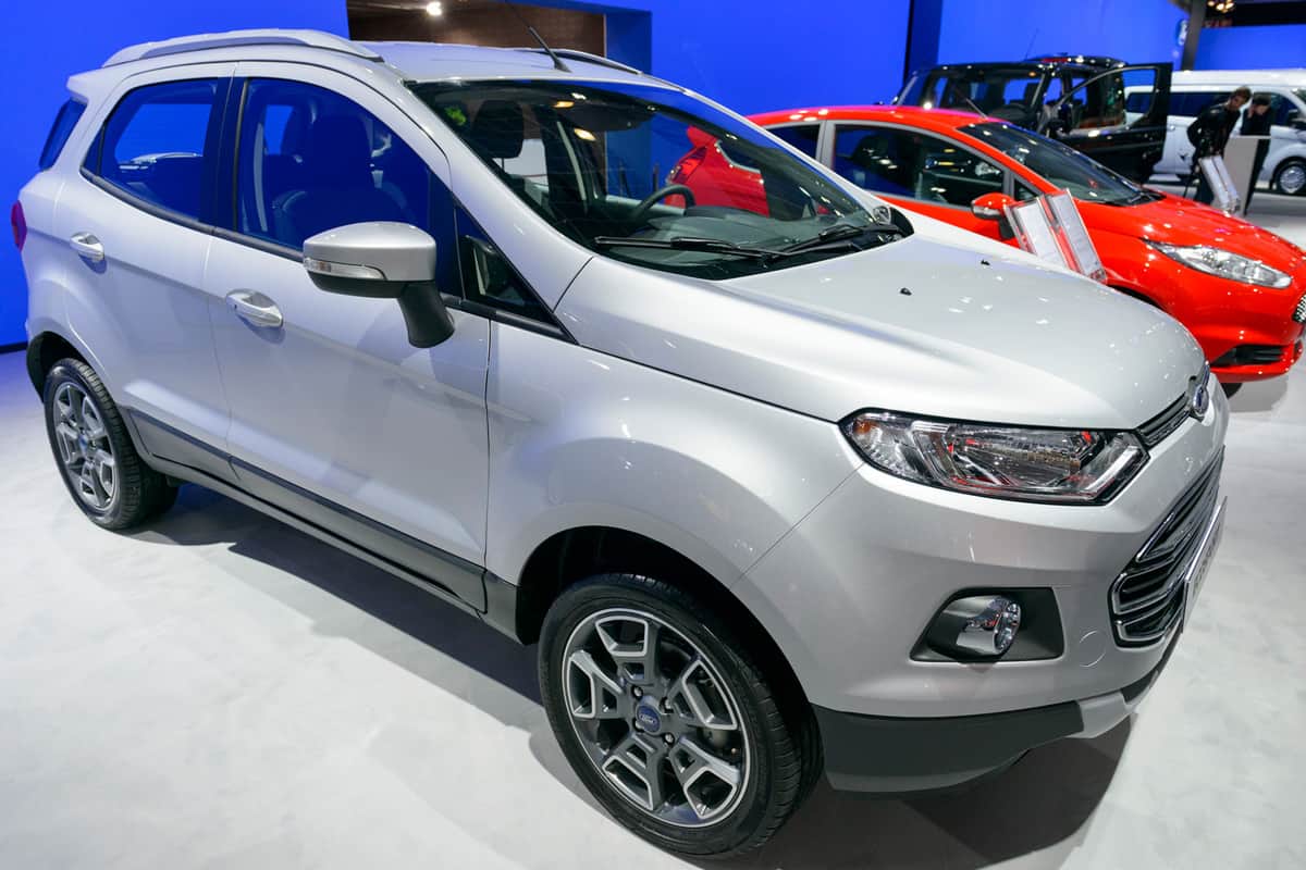 Ford EcoSport compact crossover SUV on display
