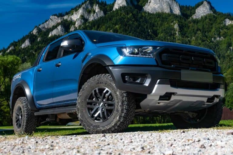 Ford Ranger Raptor on a road in mountain, How to Unlock a Ford Truck Without Keys