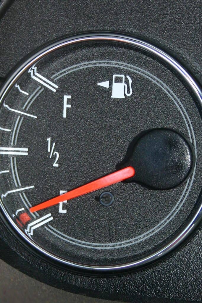 Fuel gauge almost out of gas