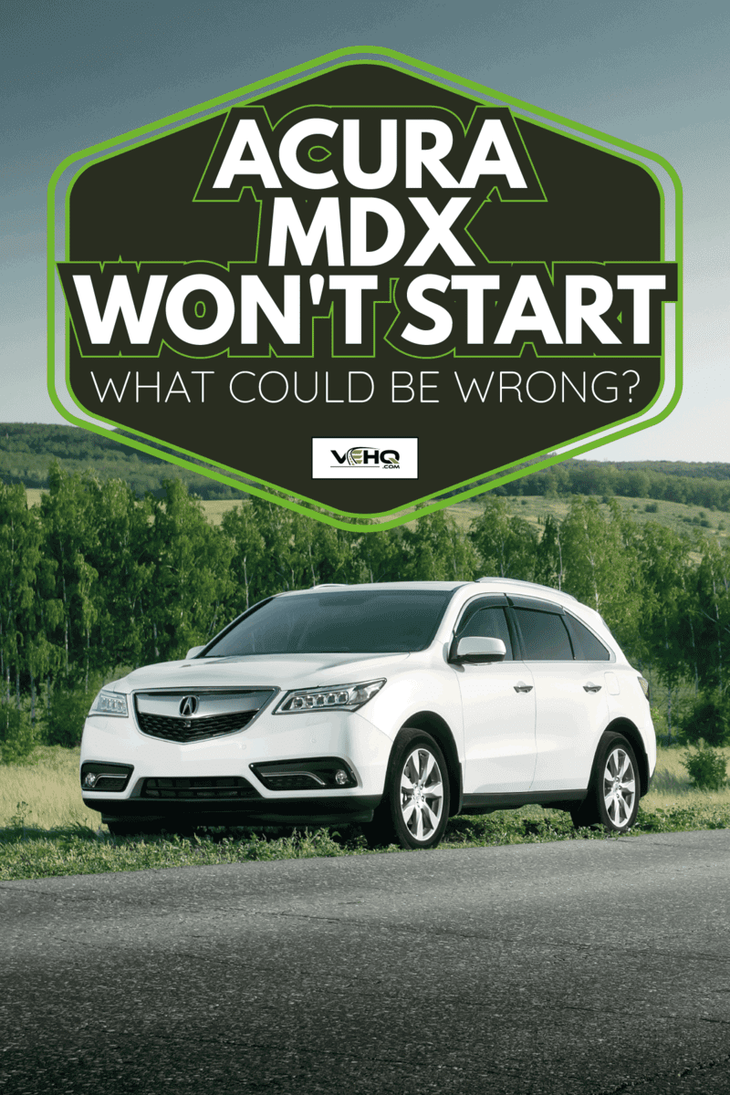 Modern car Acura MDX on road at sunset. Acura MDX Won't Start—What Could Be Wrong
