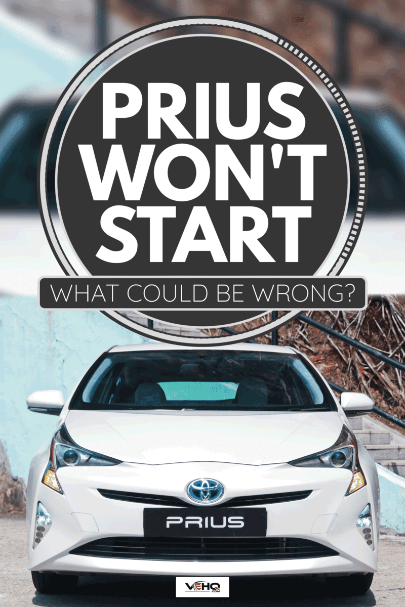 Toyota Prius parked on the lot of a driving school. Prius Won't Start—What Could Be Wrong