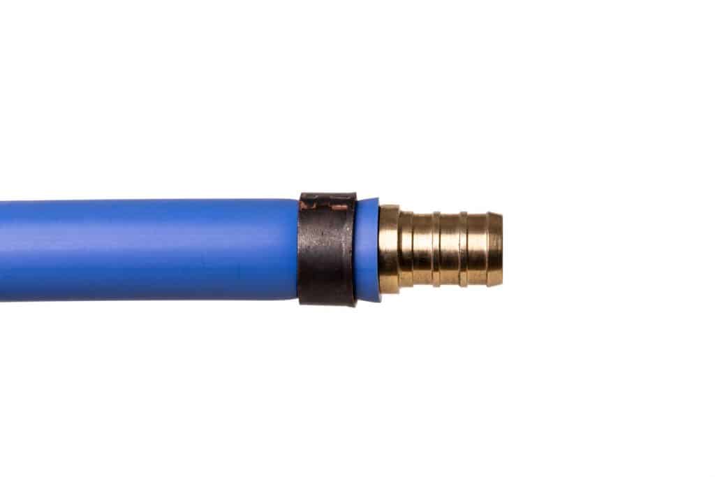 Blue Pex Pipe with Open Connector