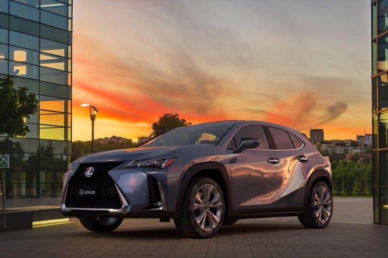 Lexus UX crossover in the parking lot of a modern office building, Lexus Won't Start But Has Power - What Could Be Wrong?