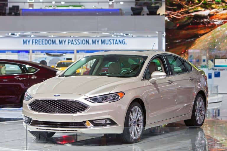 The 2017 Ford Fusion on display at the North American International Auto Show, How Far Can A Ford Fusion Go On Empty?