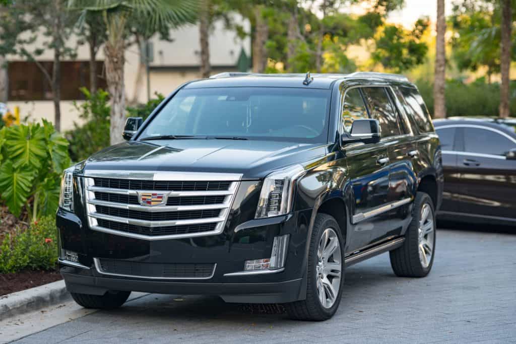 An Escalade photographed on luxurious compound