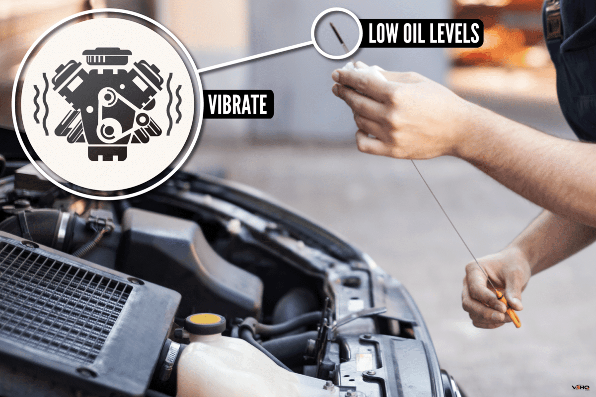mechanic checking oil level car engine, Car-Shakes-When-Decelerating---What-Could-Be-Wrong