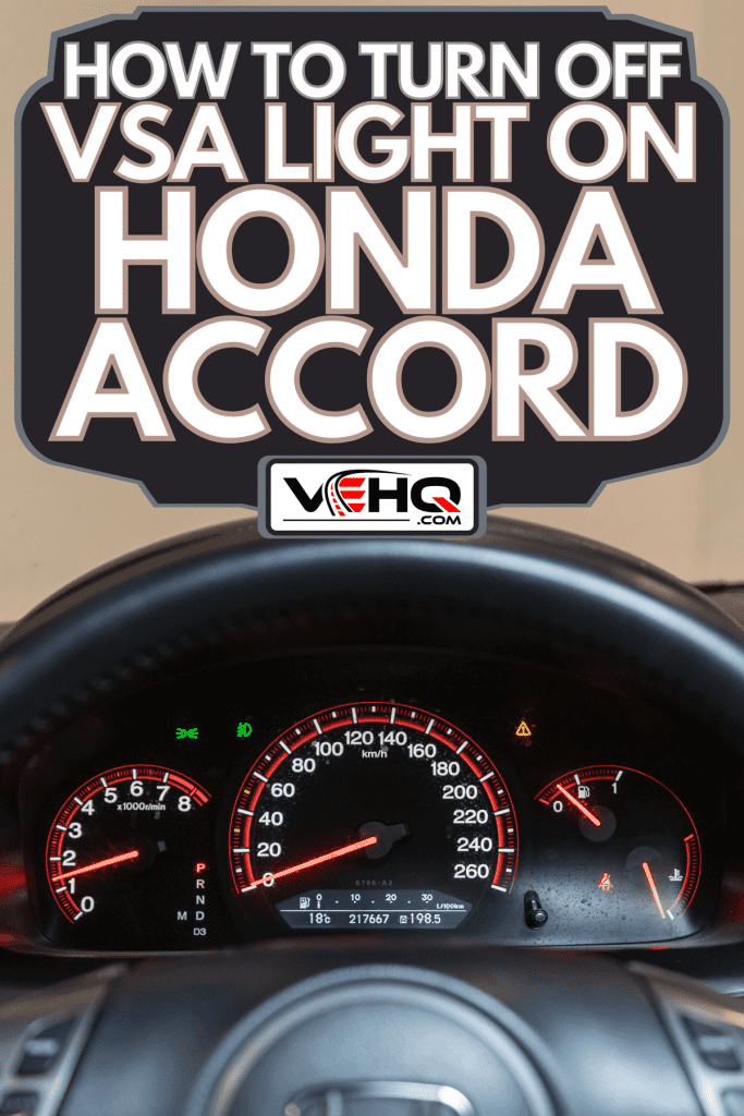 A Honda Accord car panel, digital bright speedometer and other tools, How To Turn Off VSA Light On Honda Accord