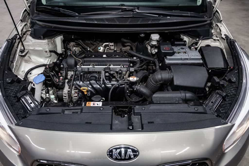 Kia Ceed,close-up of the engine, front view.