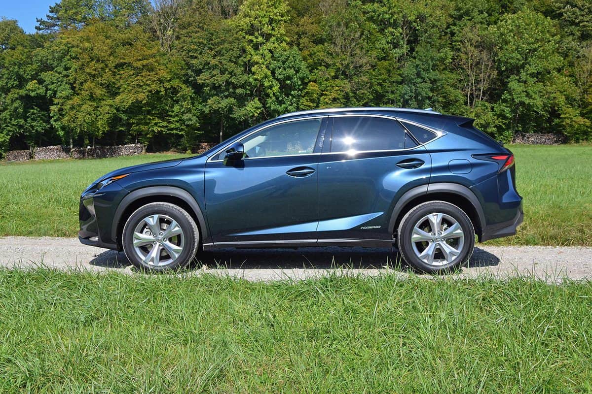 Lexus NX stopped on the road