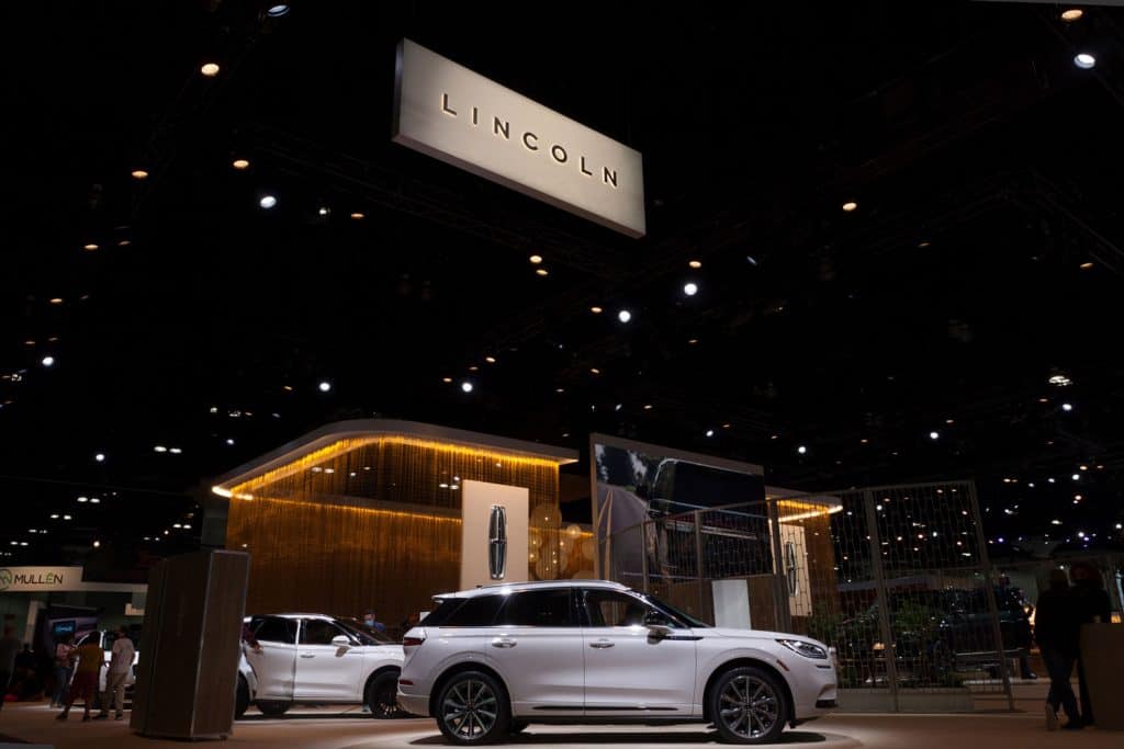  Lincoln automobiles displayed at the L.A. Auto Show