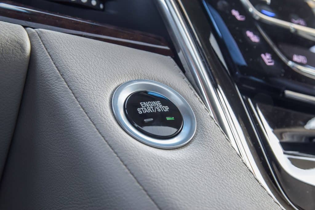 Start-stop button of Cadillac Escalade. 