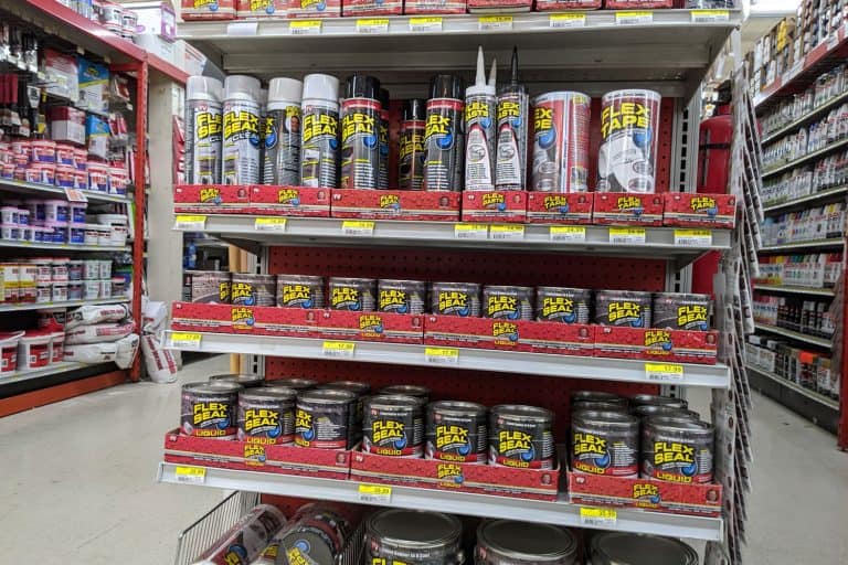 View of a Flex Seal and Flex Tape endcap, Can Flex Seal Be Used On Cars? [Even On Exhaust]