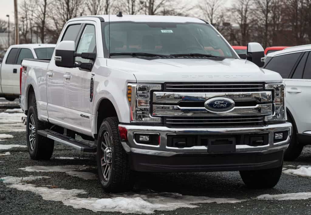 2020 Ford F-250 pickup truck at a dealership