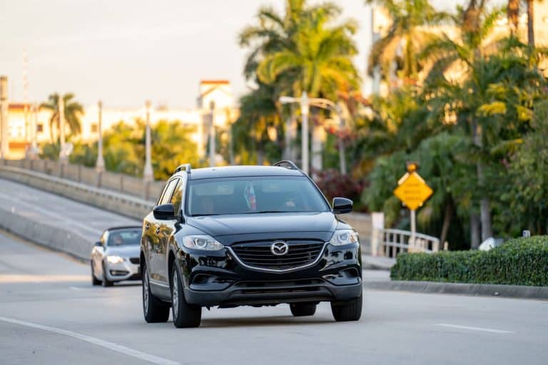 A 2021 Black Mazda CX-9 at the highway, How Big Is The Mazda CX-9?