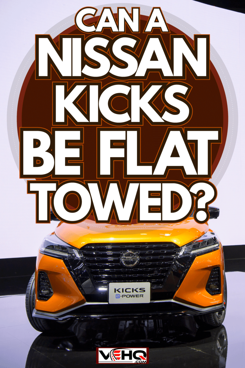Different colors of Nissan Kicks displayed at a car show, Can A Nissan Kicks Be Flat Towed?