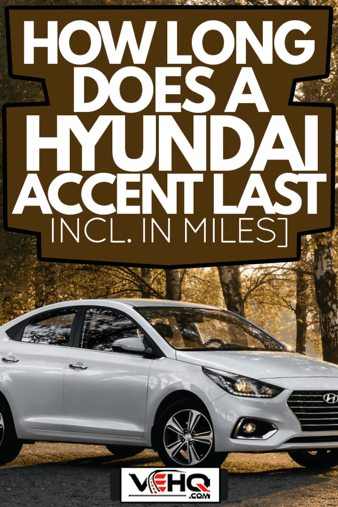 Urban car Hyundai Accent Varna or Solaris 2017 on country road at sunset, How Long Does A Hyundai Accent Last [Incl. In Miles]