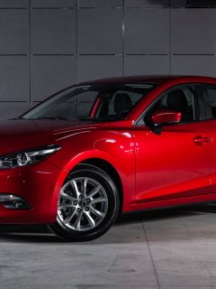 Mazda 3, front view. Photography of a modern car on a parking, How To Change The Battery In A Mazda 3 Key Fob