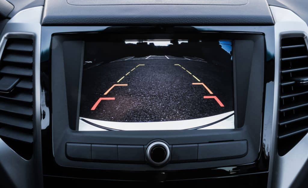 Rear area image showing automobile occurrence-Automotive rear area video camera