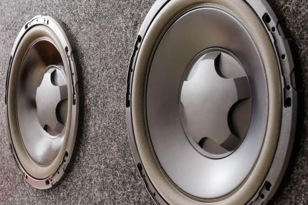 Subwoofer box for car with two subwoofer speakers