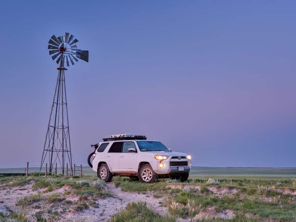 Toyota 4Runner SUV (2016 Trail edition) before sunrise