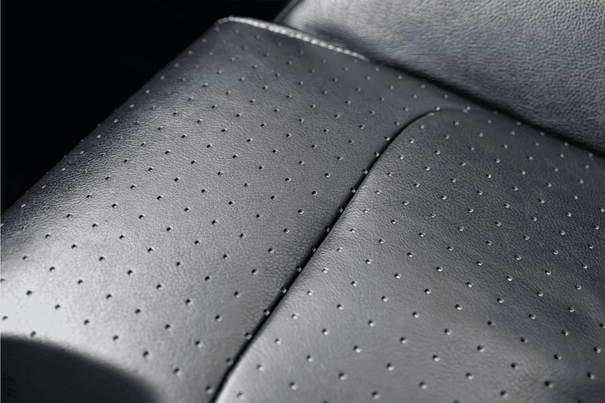 modern black perforated dotted ventilated luxury car seat