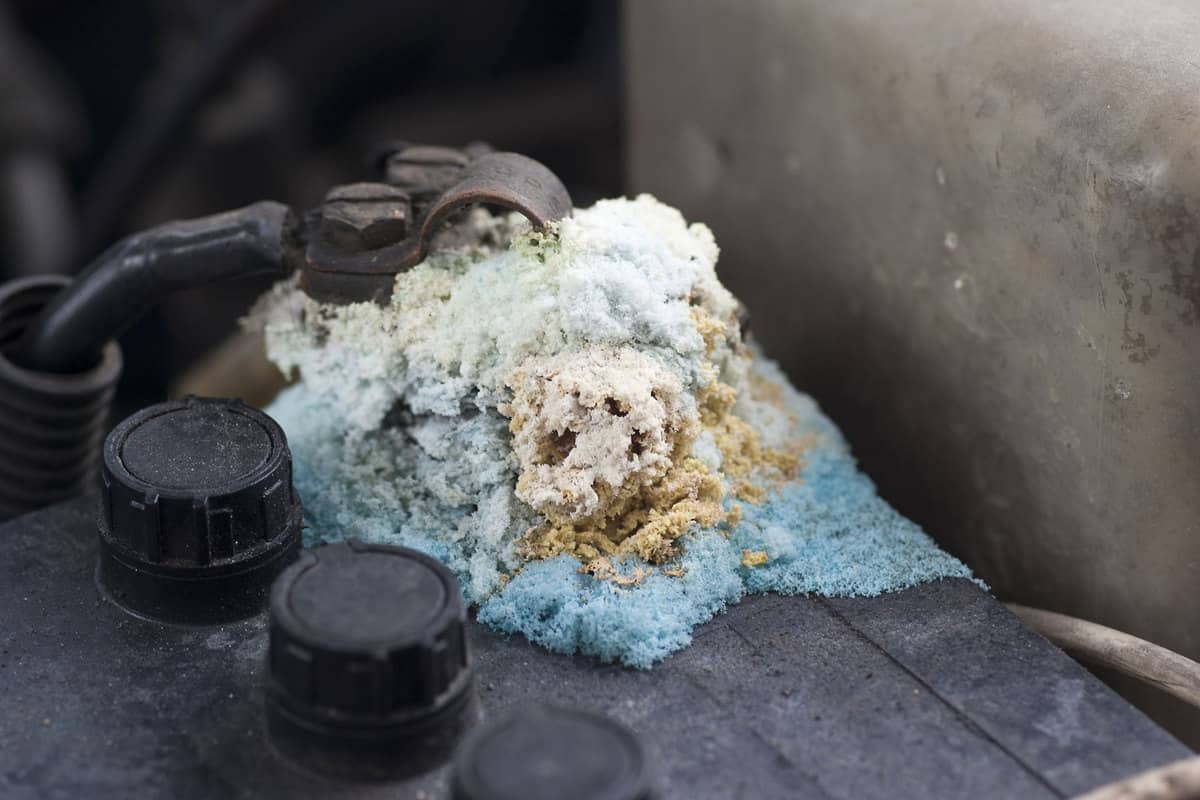 Corrosion on the car battery
