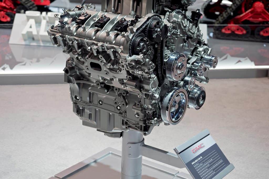 GMC V6 3.6L engine at the annual International Auto-show