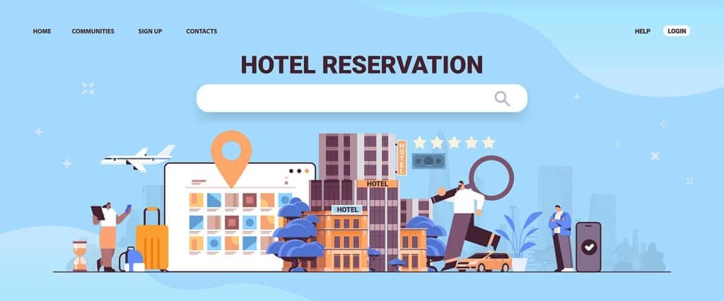 Hotel room apartment reservation service