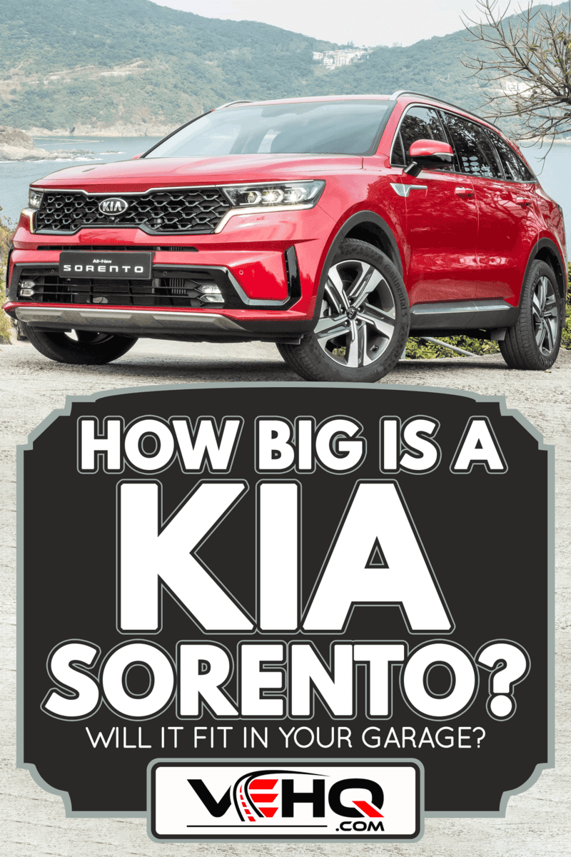 Kia Sorento on a beautiful scenic view, How Big Is A Kia Sorento? [Will It Fit In Your Garage?]