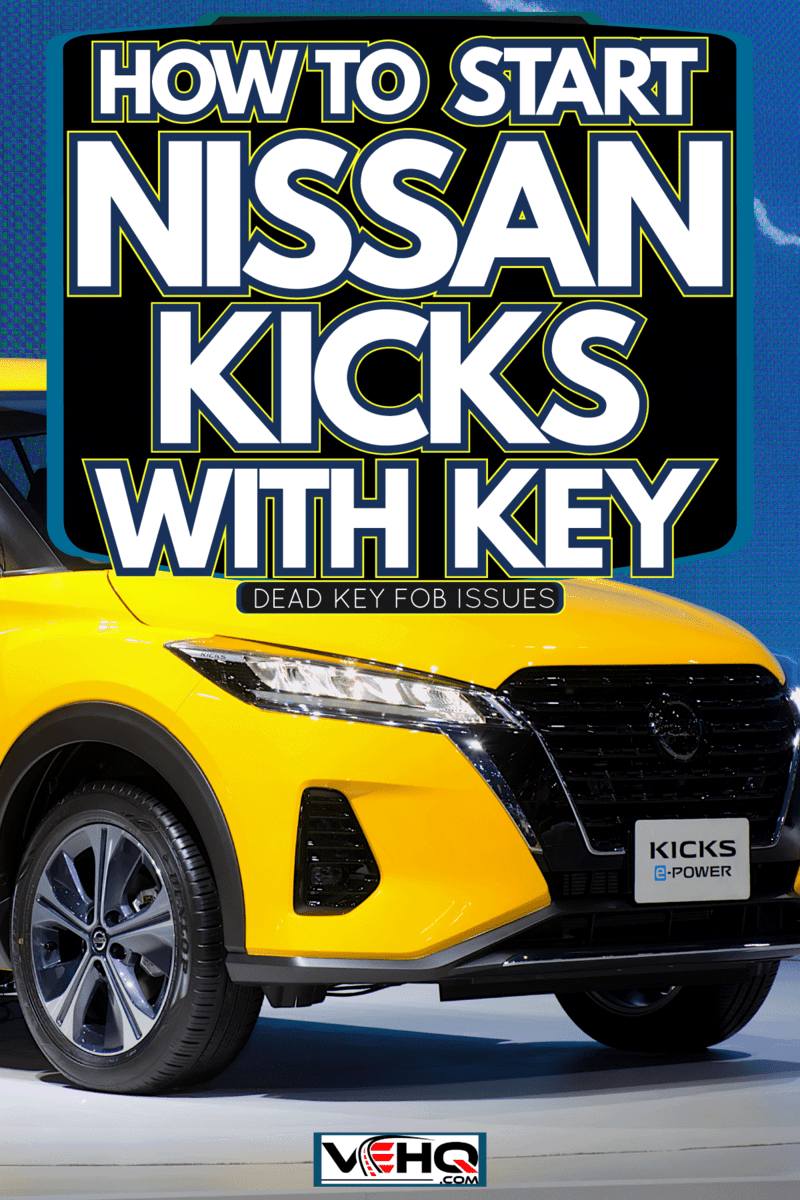 A yellow Nissan Kicks at Nissan car showroom, How To Start Nissan Kicks With Key [Dead Key Fob Issues]