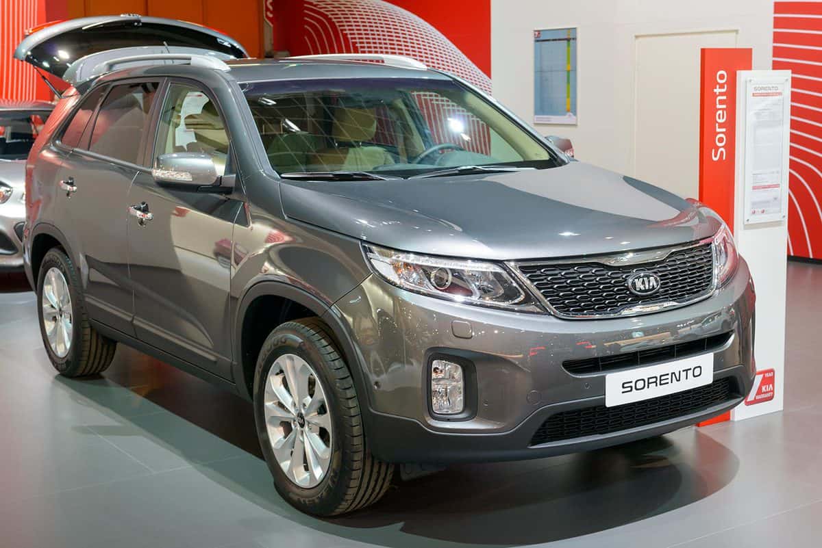 Kia Sorento (SUV) on display at the 2014 Brussels motor show