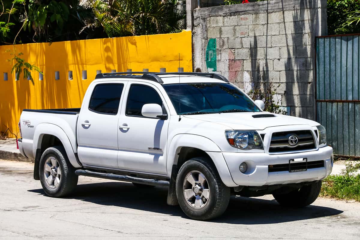 Pickup truck Toyota Tacoma in the city street