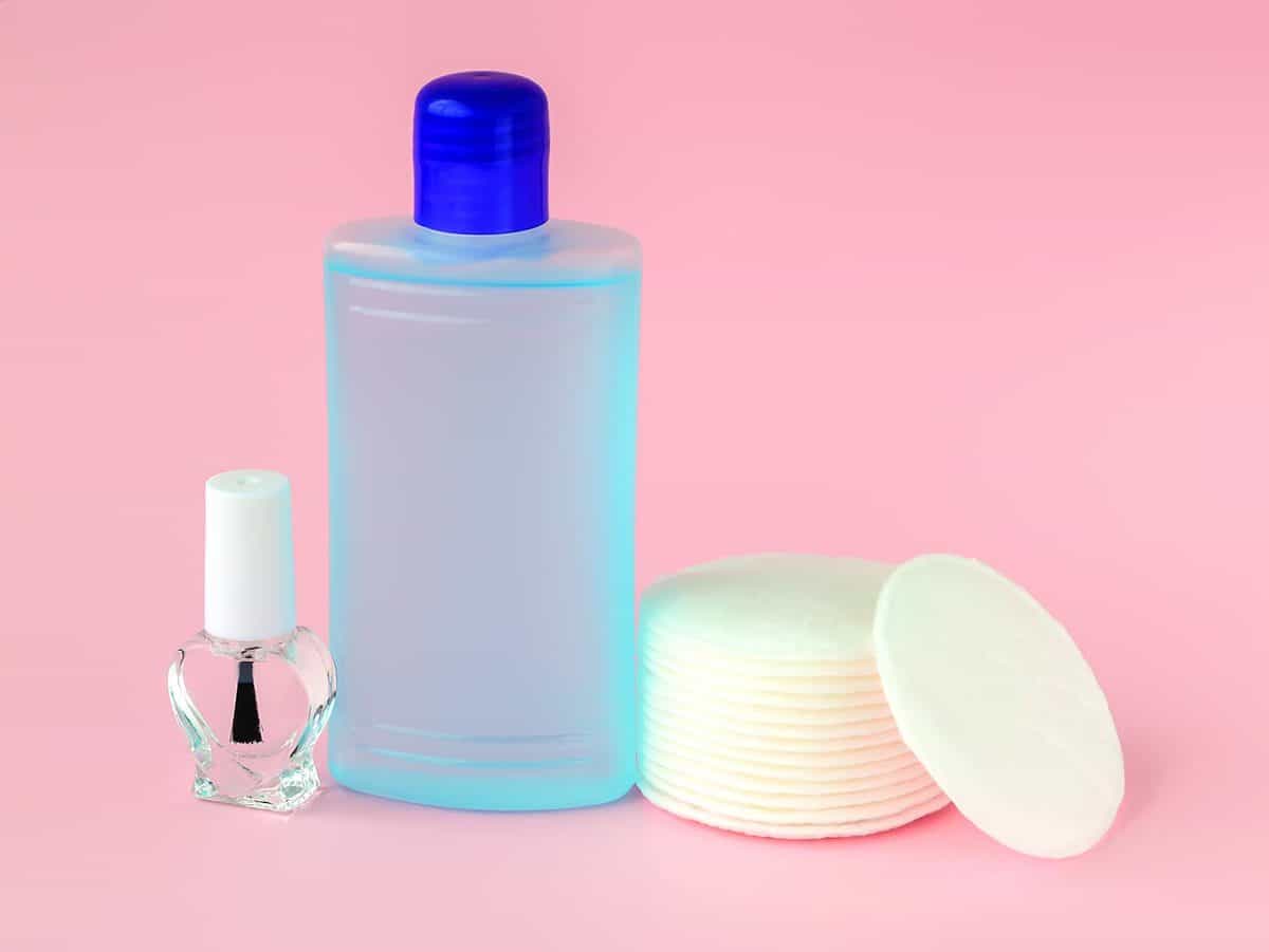 Plastic bottle with nail varnish remover