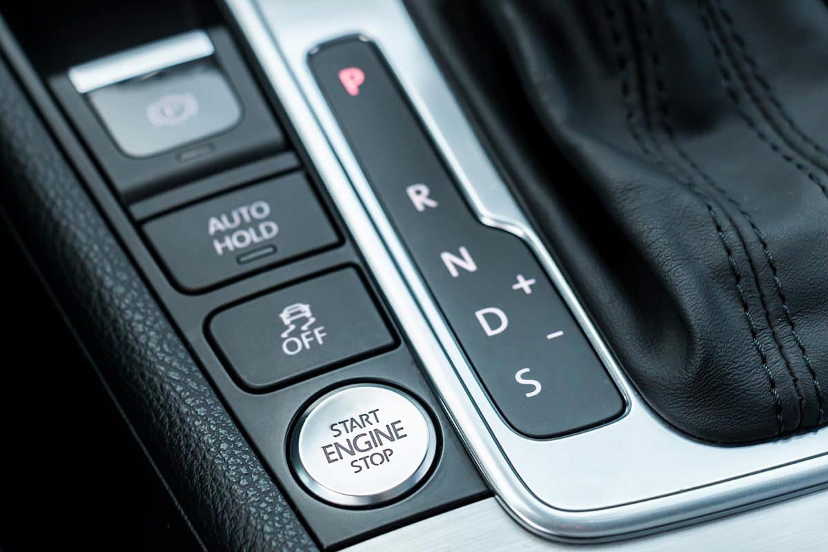 Start stop engine button and automatic transmission display 