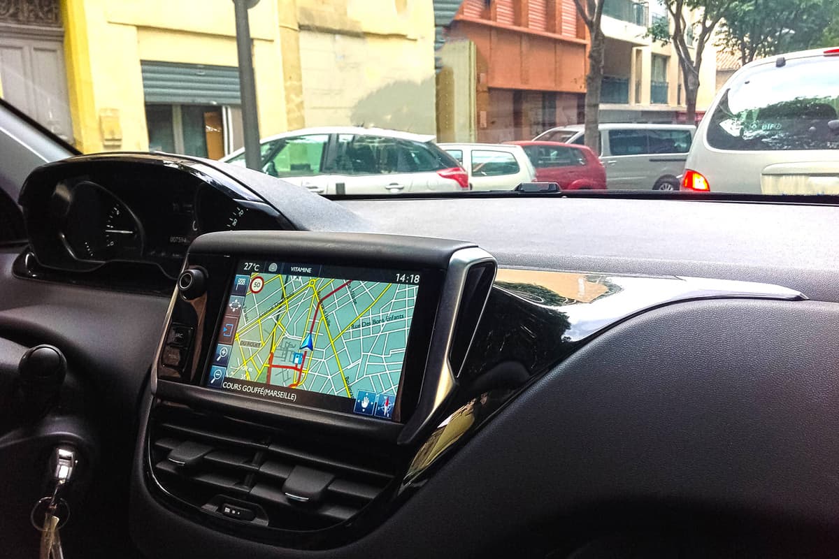 The Navigation system in the car