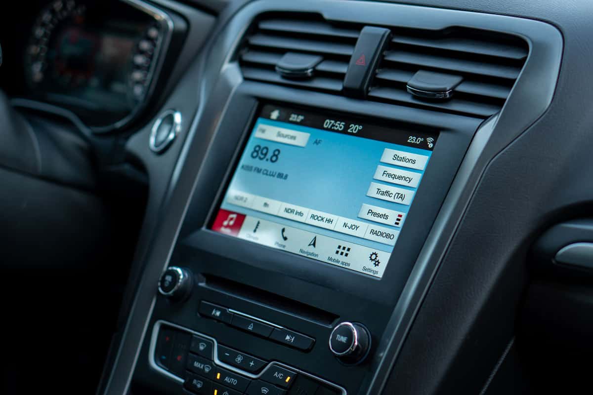 A Ford Sync on the infotainment system