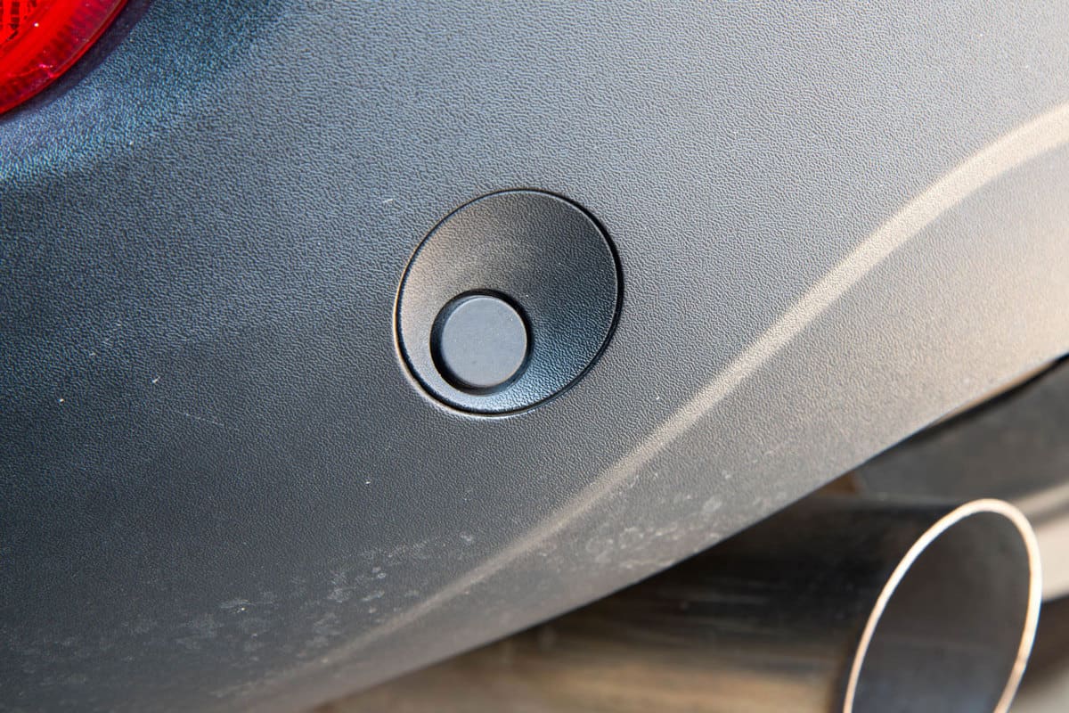 A car sensor photographed up close