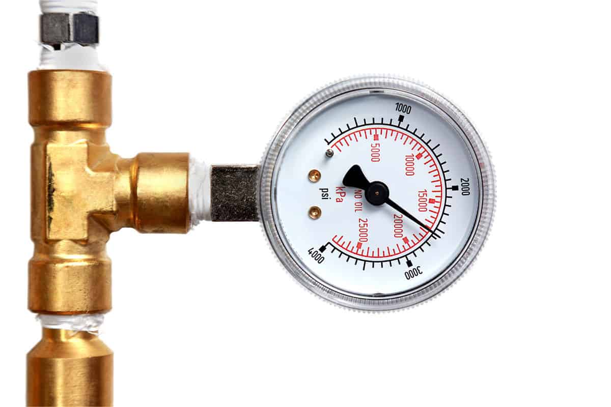 A pressure gauge for a compressor machine