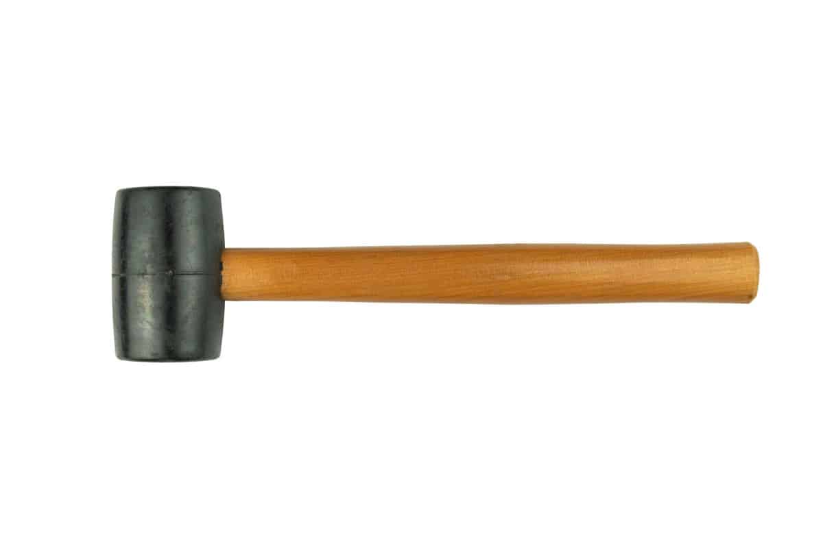 A rubber mallet on a white background