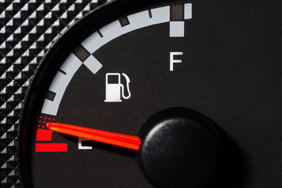 Car Fuel Gauge Low