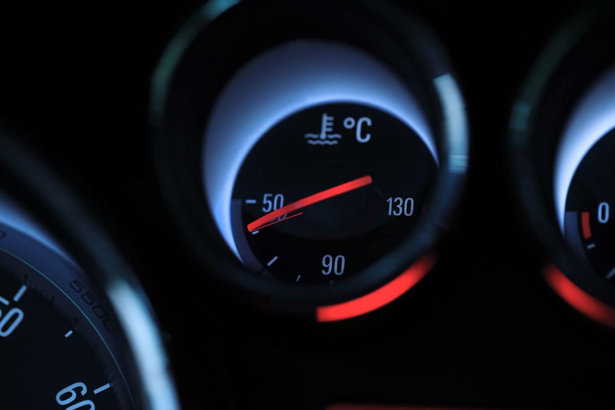 Car temperature coolant meter