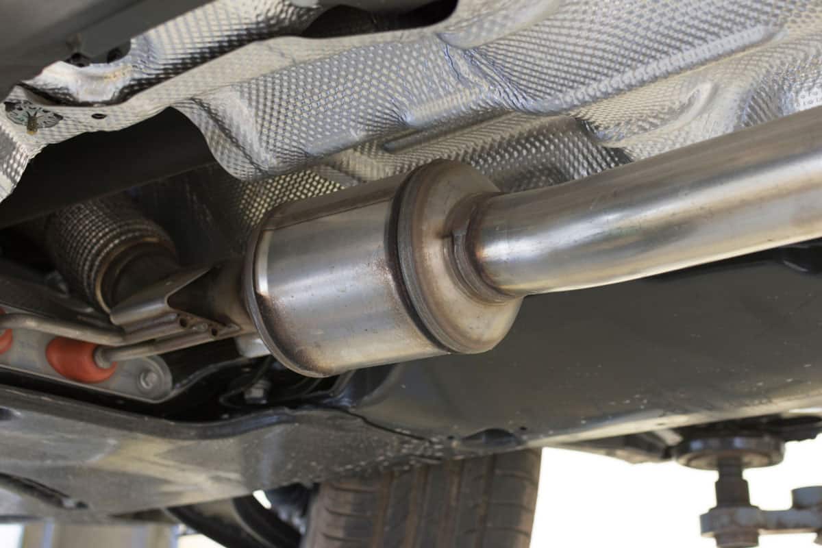 Catalytic converter installed in a modern car