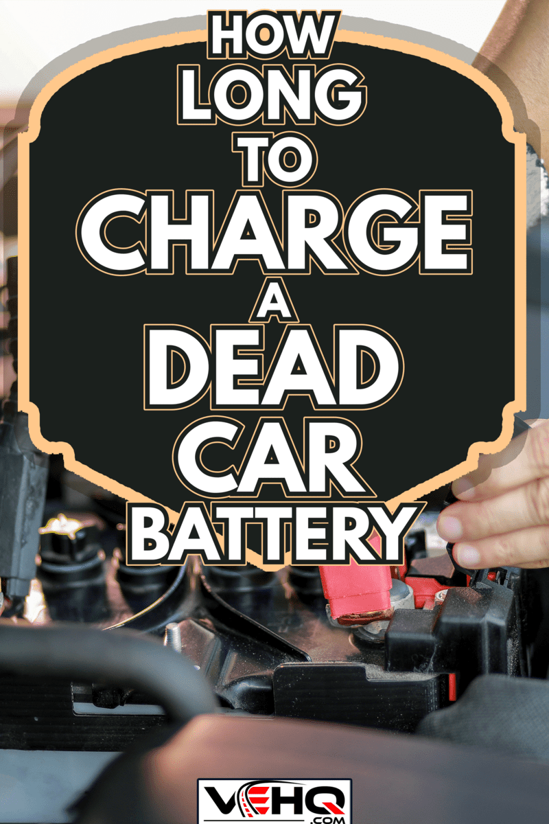Close up Charging car battery with electricity trough jumper cables. Car repair concept - How Long To Charge A Dead Car Battery