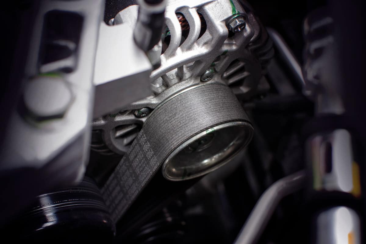 Detailed photo of a car alternator