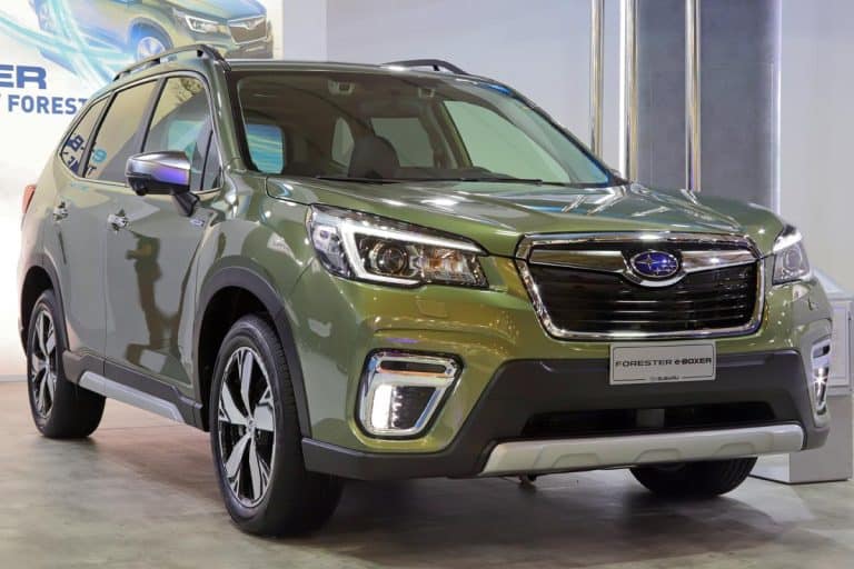 A new SUBARU FORESTER e-BOXER car exhibited at motor show, How Much Does a Subaru Forester Weigh?