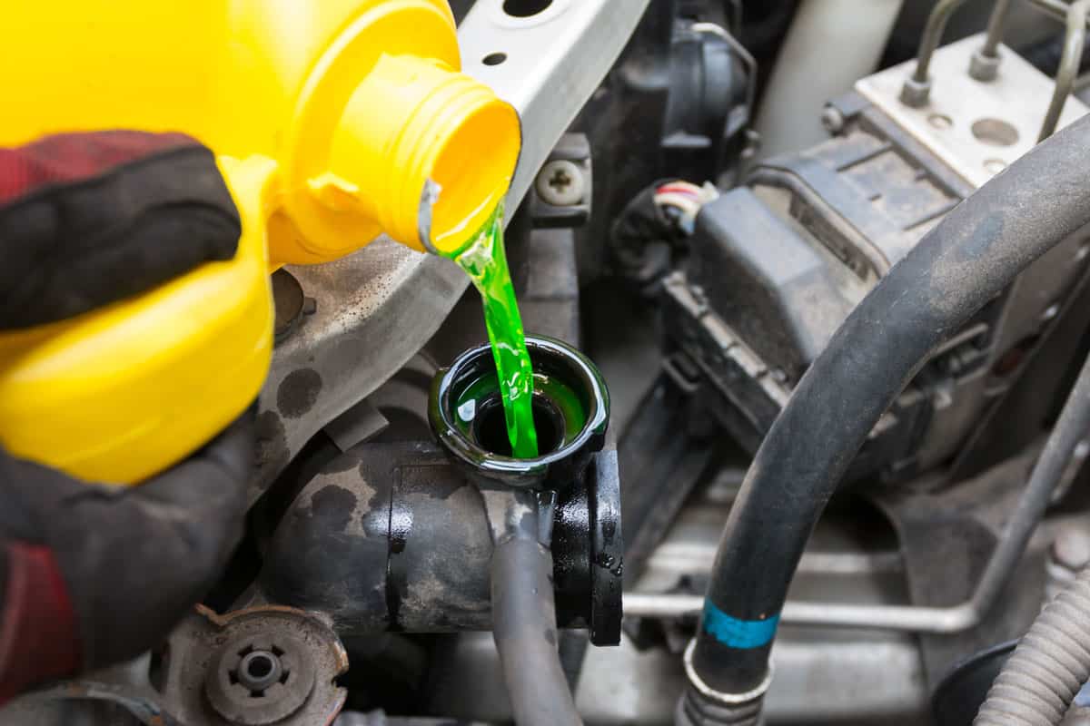 Refilling coolant of a car