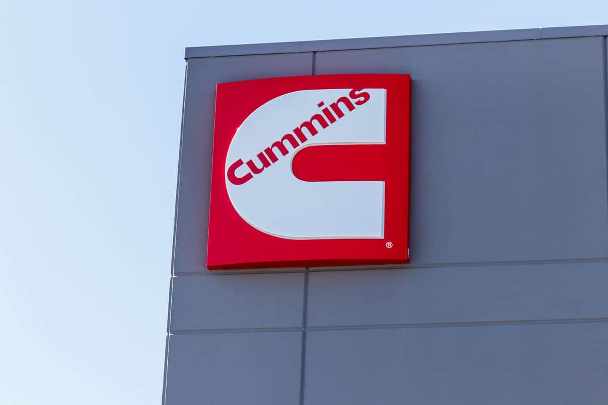 The Cummins engine manufacturer signage outside a factory