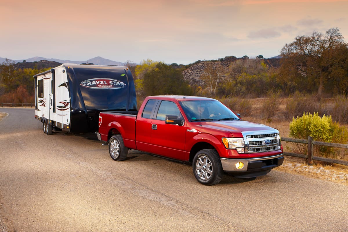 Travel Star trailer pulled by F150 Ford